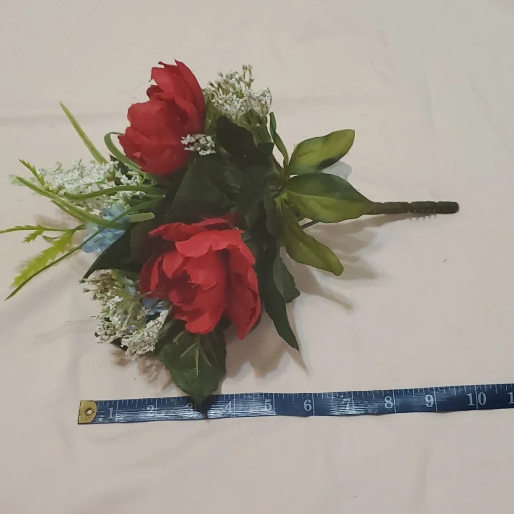 5 Faux Bouquets Red/Blue/White
